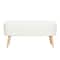 40" Contemporary Polyester & Wood Storage Bench